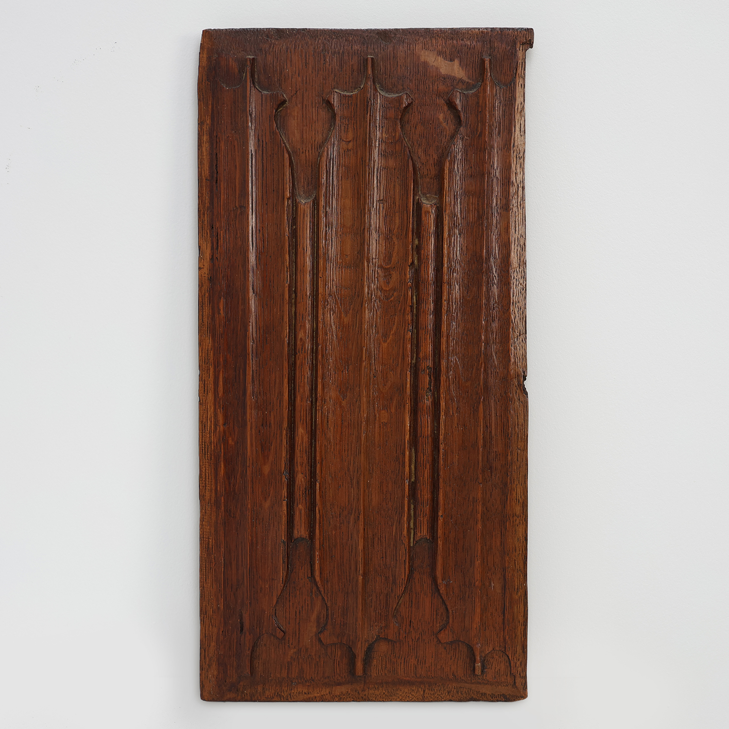 Carved oak Gothic linenfold panel, Flanders, ca. 16th century-img